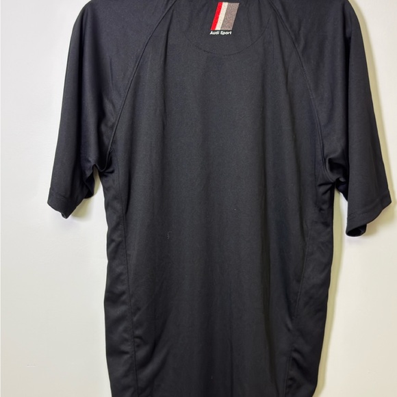 Audi Sport Polo Shirt Men’s Medium Black White Red Performance Golf Shirt - Picture 3 of 4